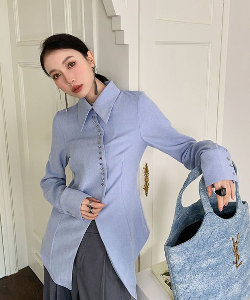 Star Button Blouse